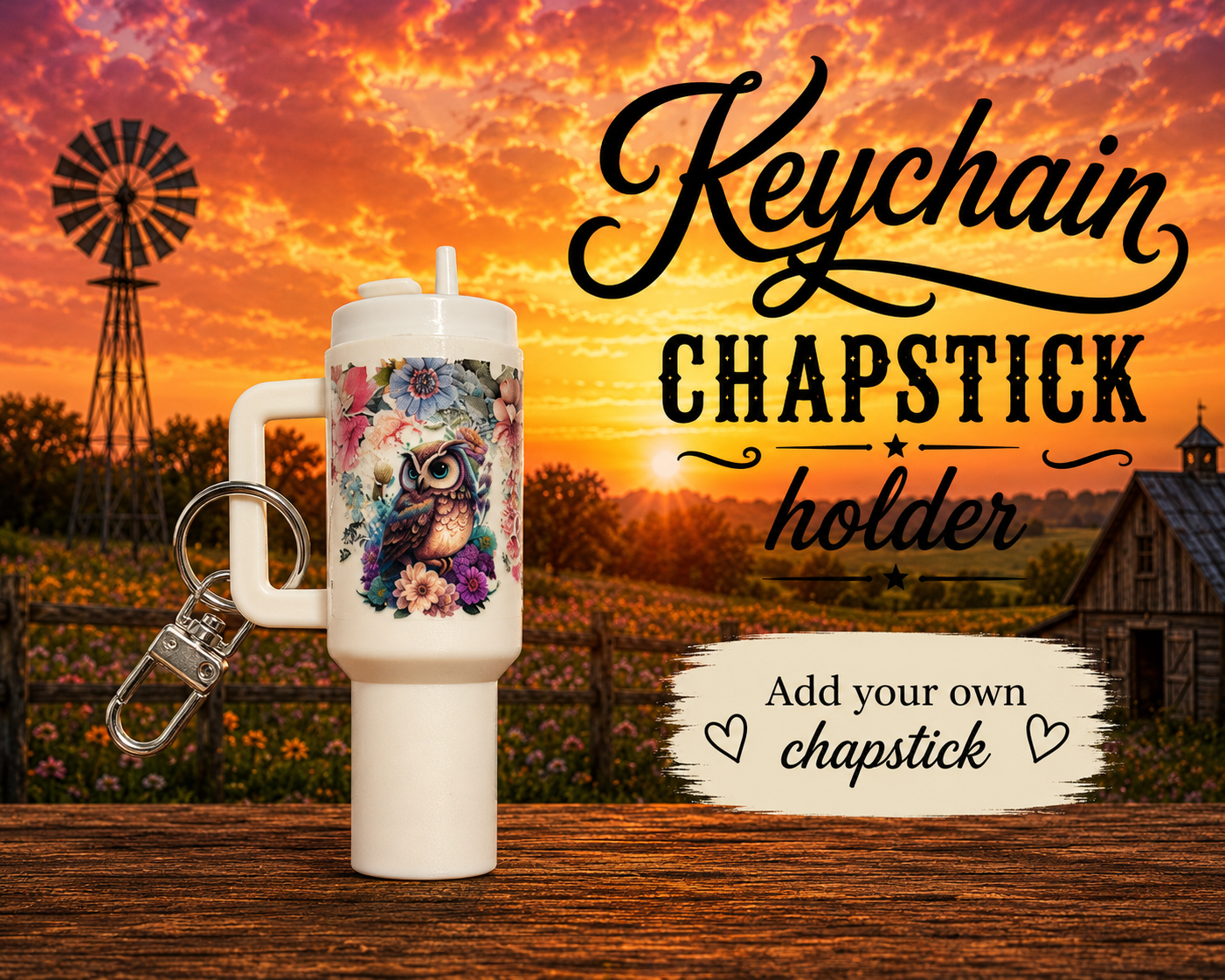 Cream keychain