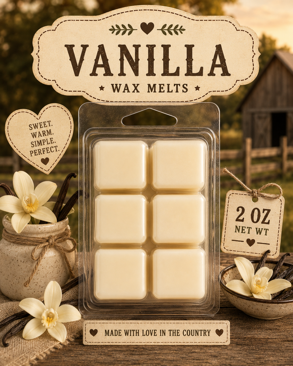 Vanilla wax melt