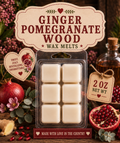 Ginger pomegranate wood wax melts