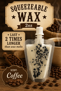 Coffee squeezable wax