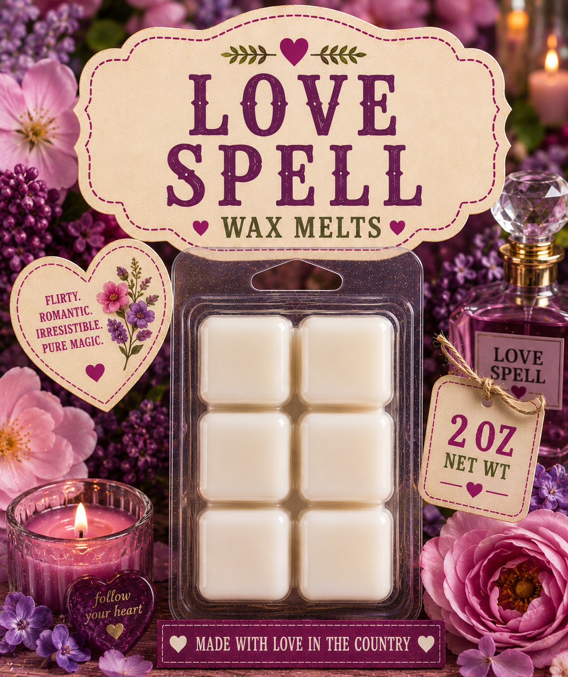 Love spell wax melts