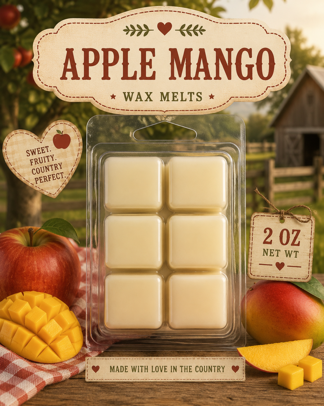 Apple mango wax melt