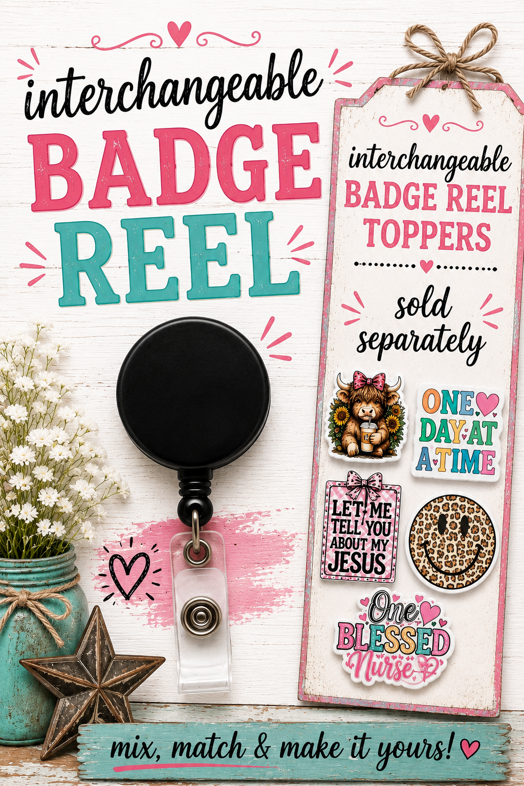 Interchangeable badge reel