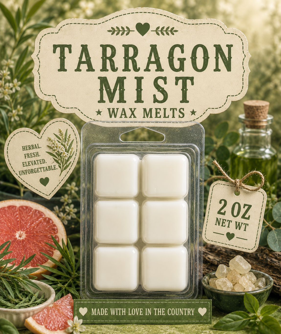 Whiskey oak wax melts