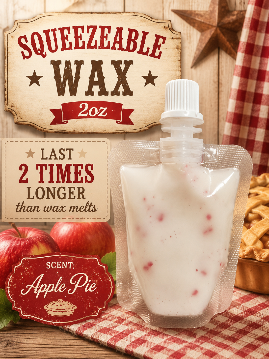 Apple pie 2oz squeezable wax