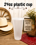 Clear 24oz plastic cup