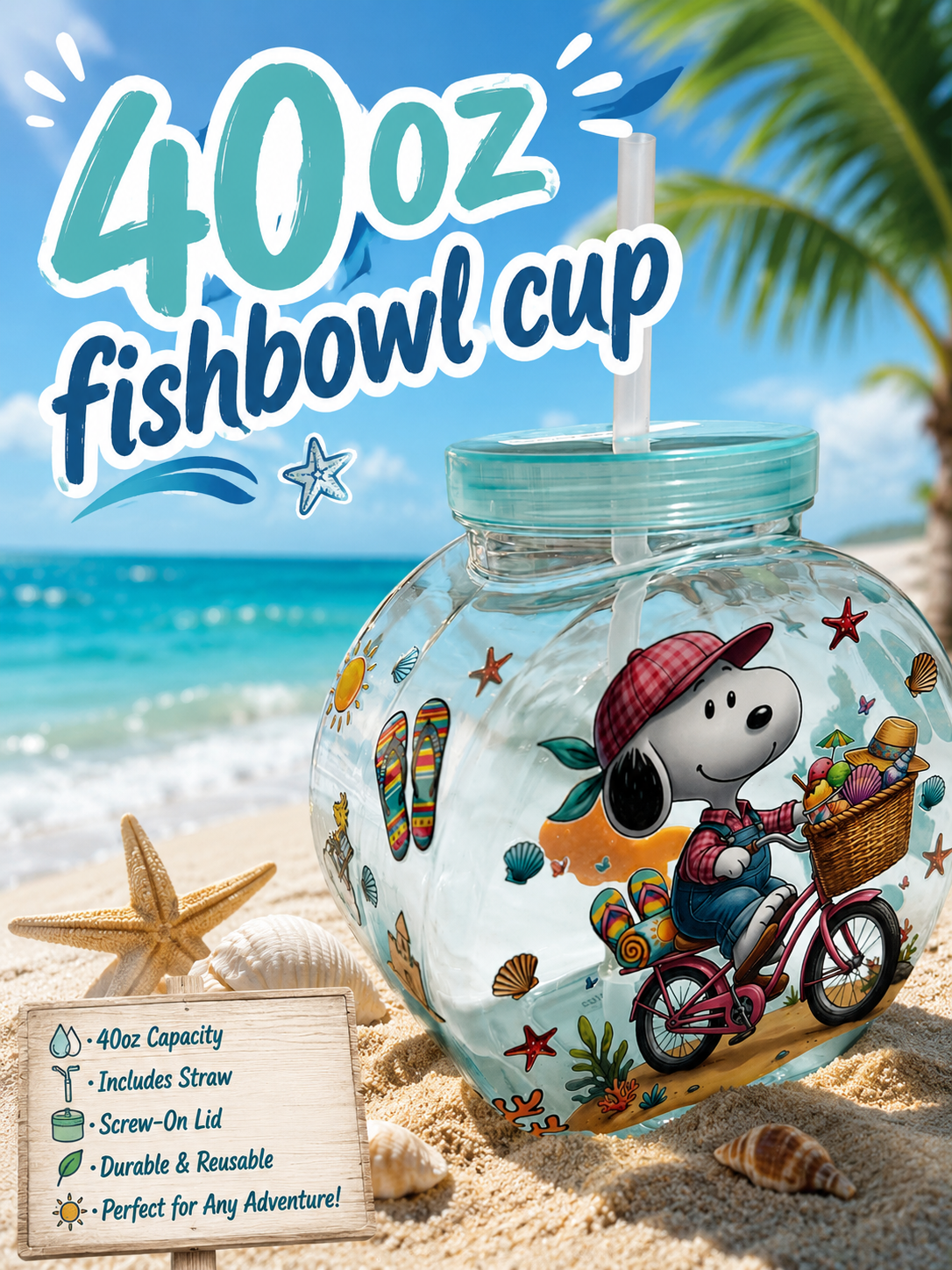 40oz fishbowl cup
