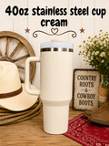 40oz stainless steel cream