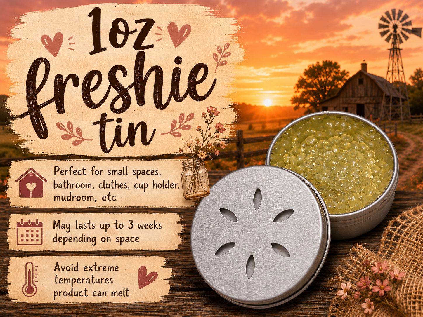 Freshie tin