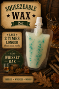 Whiskey oak squeezable wax