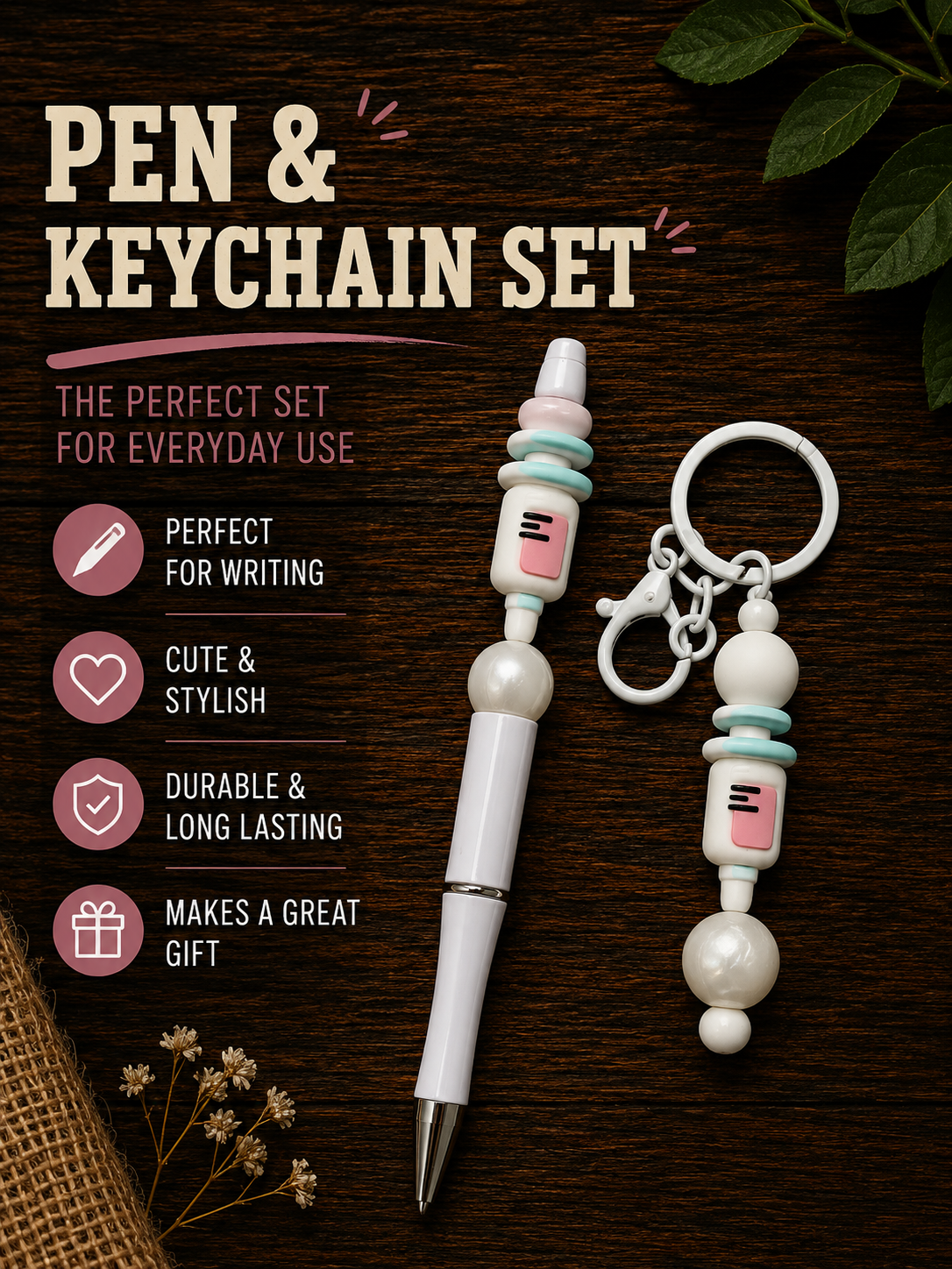 Pen & keychain set