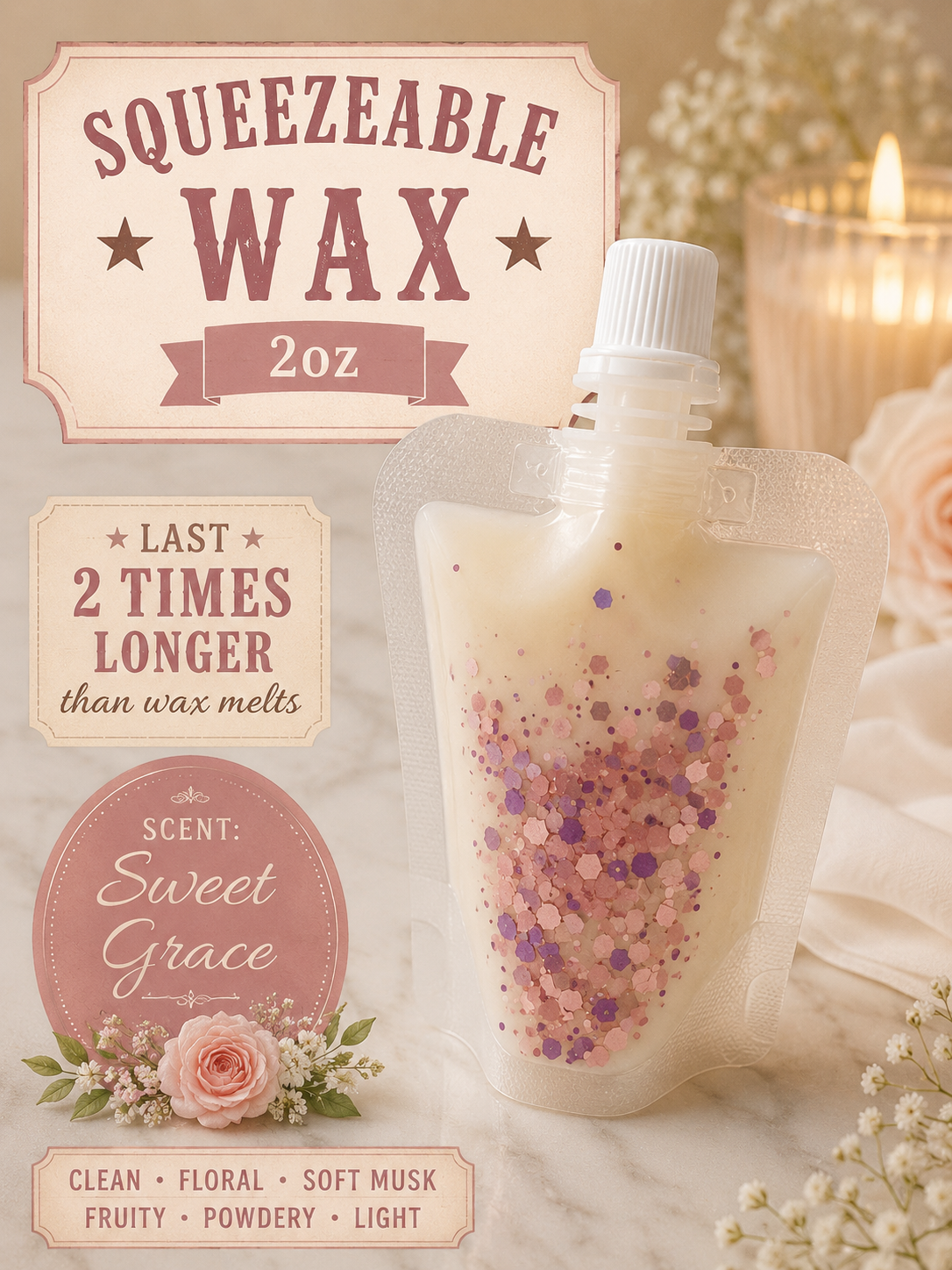 Sweet grace squeezable wax