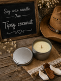 7oz soy wax candle tipsy coconut