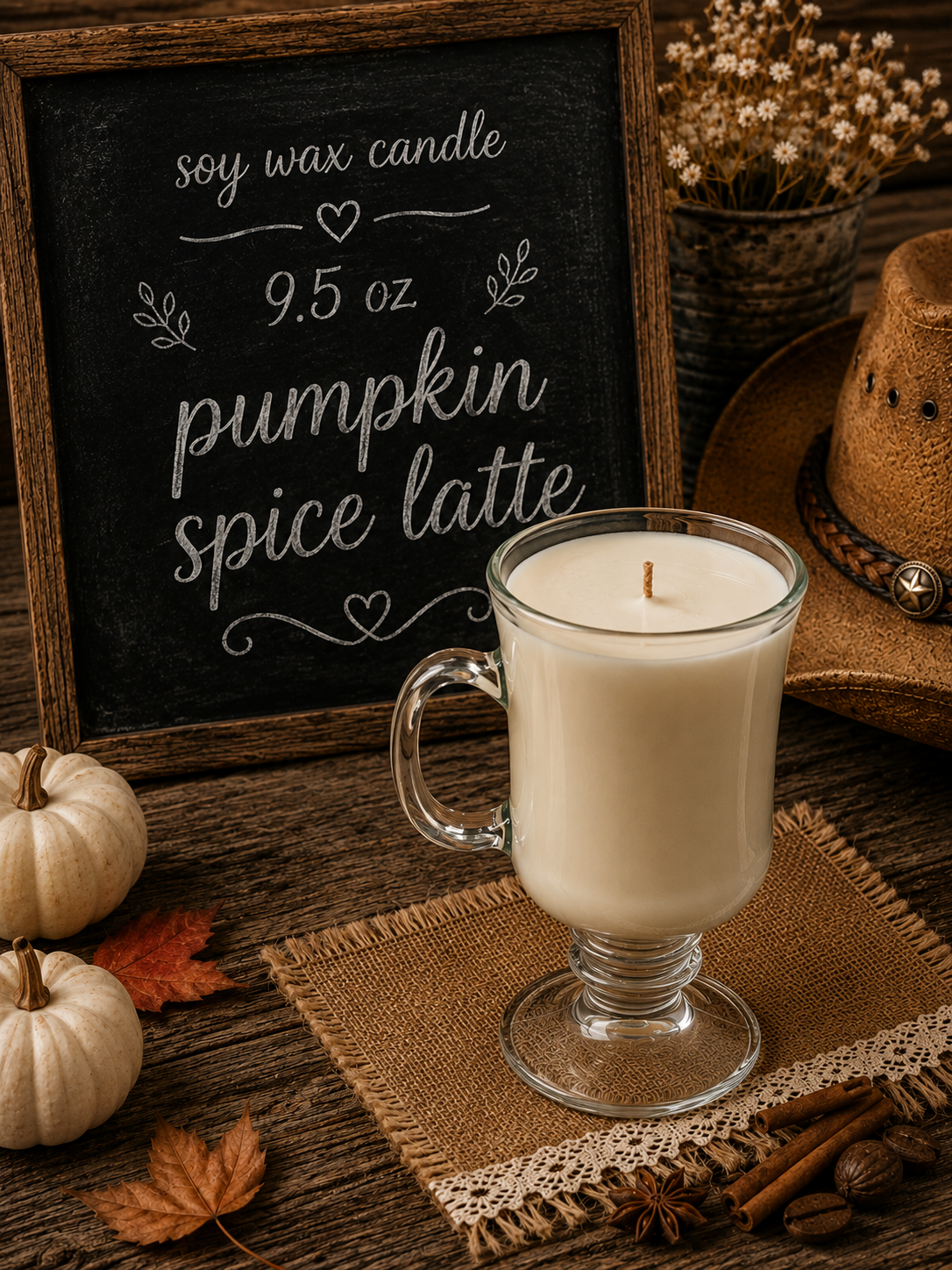 Pumpkin spice latte 9.5oz candle