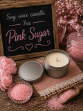 Pink sugar 7oz tin candle