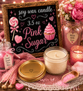 Pink sugar 3.5oz candle
