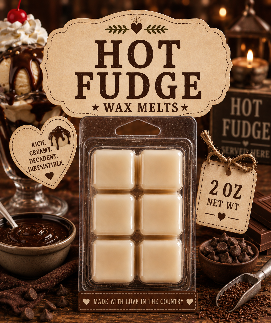 Hot fudge wax melts