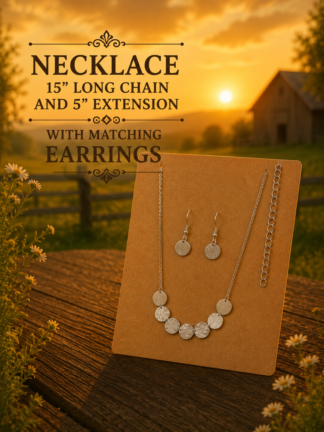 Necklace and earrings set