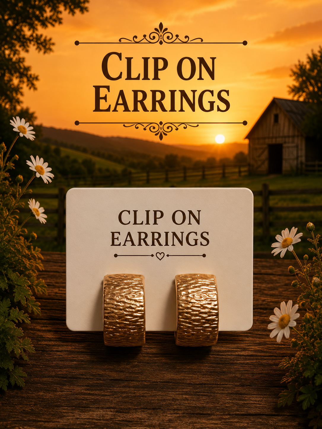Clip on earrings