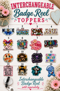 ￼interchangeable badge reel topper