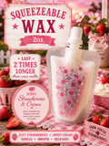 Strawberries & cream 2oz squeezeable wax