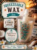 Salted coconut mahogany 2oz squeezeable wax